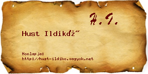 Hust Ildikó névjegykártya