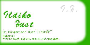 ildiko hust business card